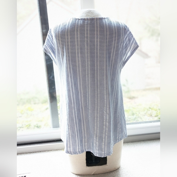 W5 for Anthropologie Blue and White Tied Top - Picture 2 of 9